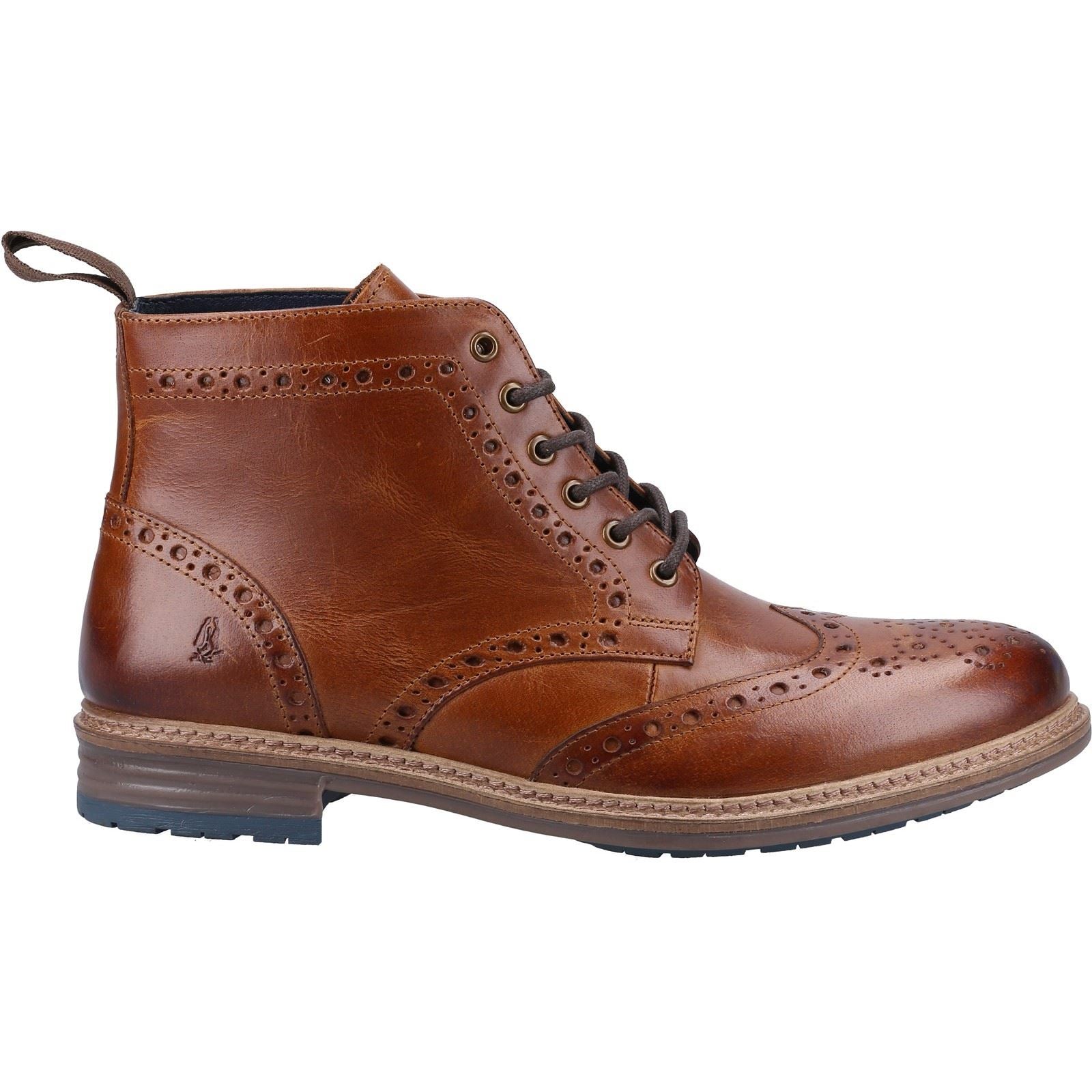 Hush Puppies Joshua Bottes En Cuir Pour Homme Marron Clair