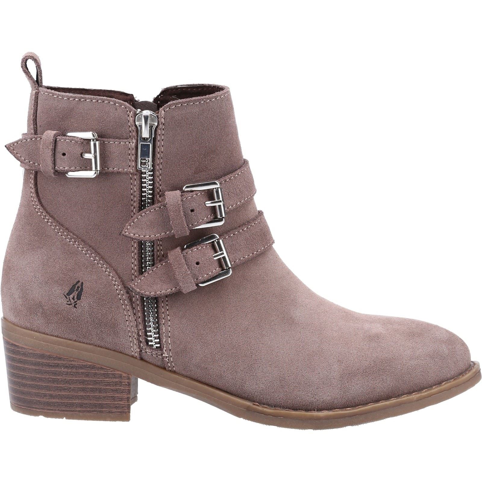 Hush Puppies Jenna Bottes En Cuir Pour Femme Couleur Taupe