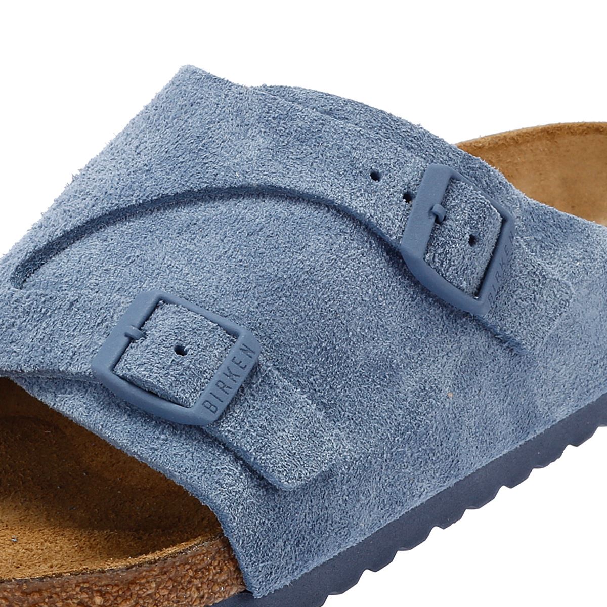 Birkenstock Zurich Sandales En Daim Bleu Élémentaire
