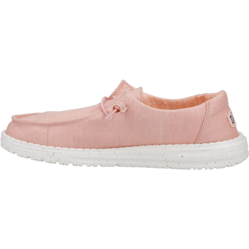 HEYDUDE Wendy Canvas Mocassins Roses En Coton 100% Pour Femmes