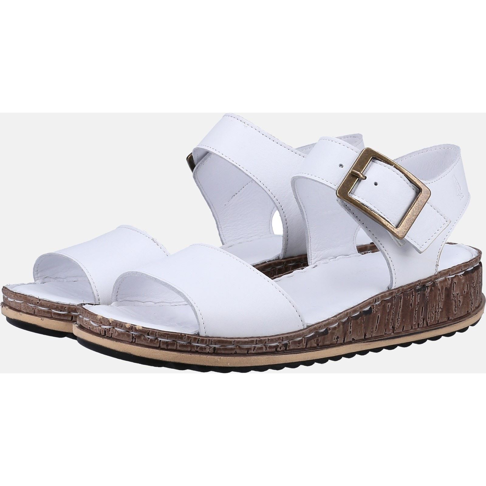 Hush Puppies Ellie Sandales Blanches Pour Femmes En Cuir