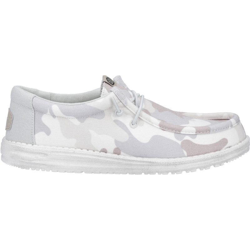 HEYDUDE Wally Washed Camo Chaussures Bateau Pour Homme En Camo Désert En Nuances De Gris