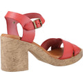 Hush Puppies Georgia Cork Sandales En Cuir Pour Femmes, Couleur Corail