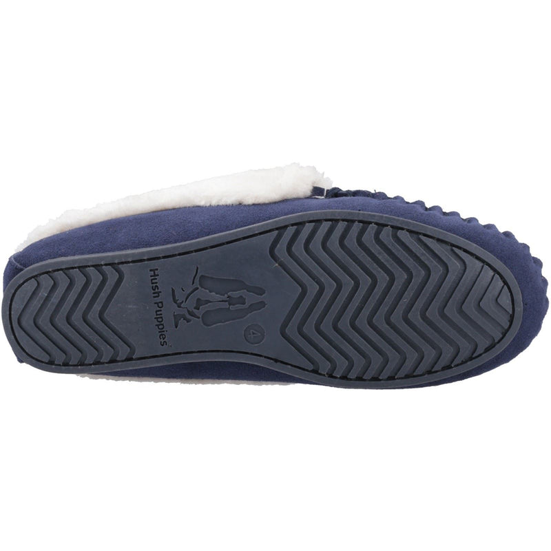 Hush Puppies Agnes Chaussons Pour Femme En Suède Marine