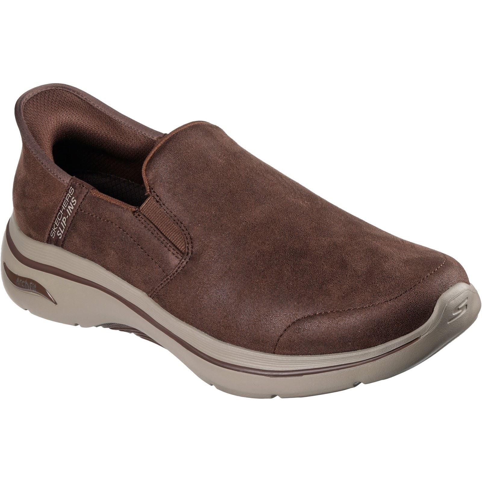 Skechers Go Walk Arch Fit 2.0 Quest Chaussures De Sport Marron Pour Hommes