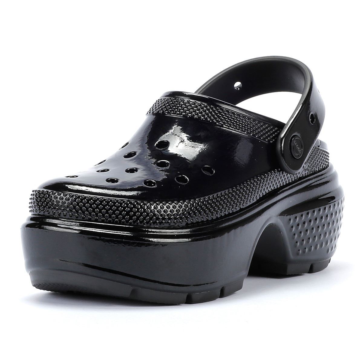 Crocs Stomp High Shine Sabots Noirs