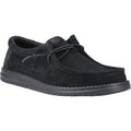 HEYDUDE Wally Suede Chaussures Bateau Noires Pour Hommes En Suede