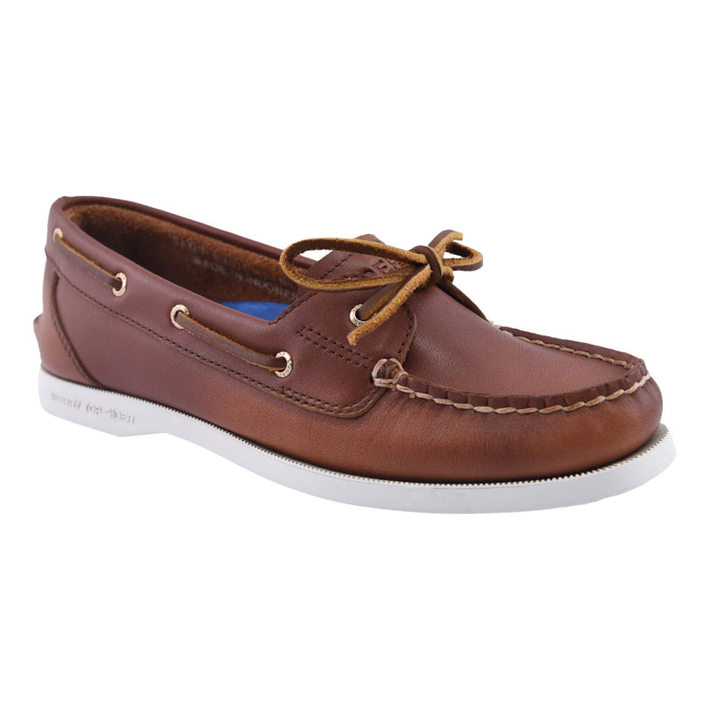 Sperry Authentic 1 Eye Chaussures Bateau En Cuir Pour Femmes Marron