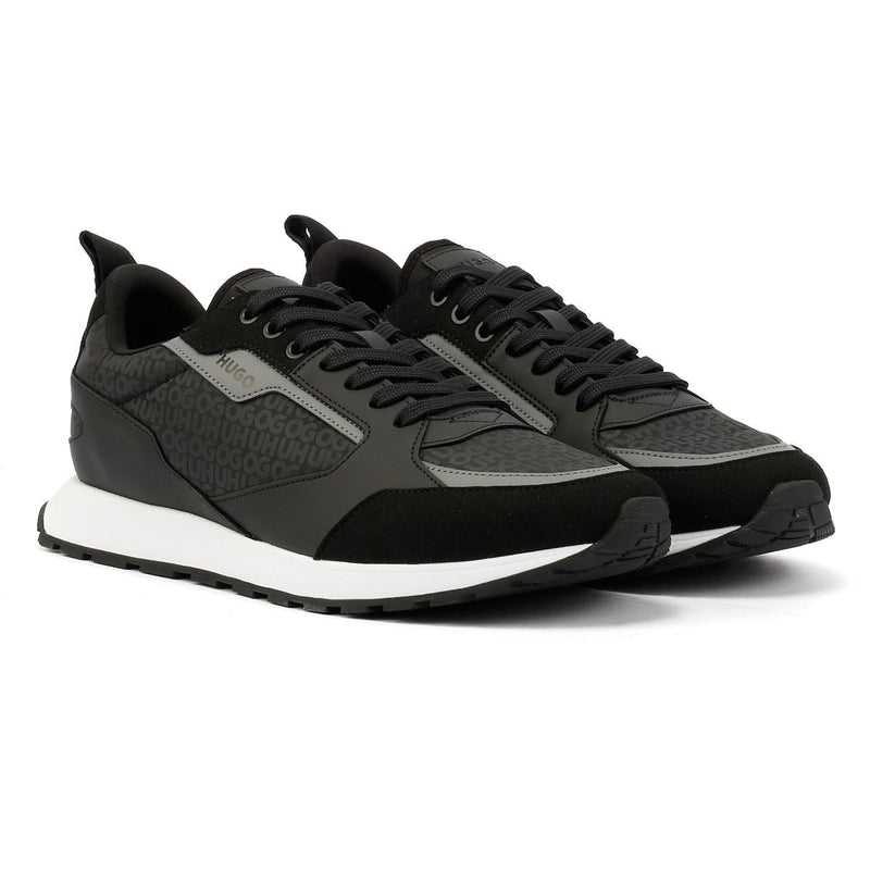 Hugo Icelin Runn Monogram Baskets Noires Pour Hommes