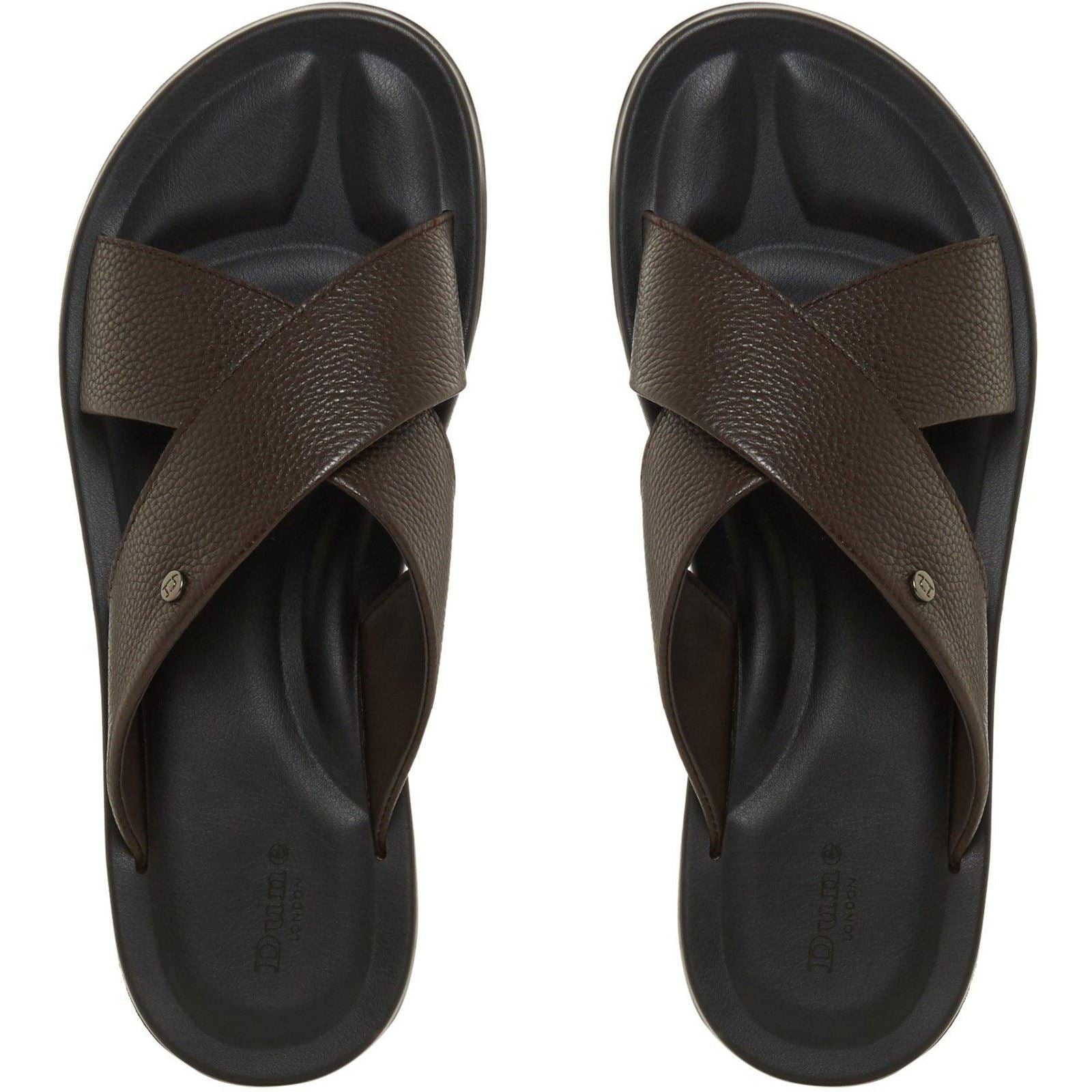 Dune Frankss Compensées En Cuir Marron Pour Femmes