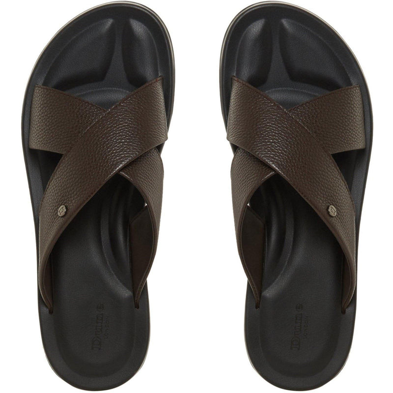 Dune Frankss Compensées En Cuir Marron Pour Femmes