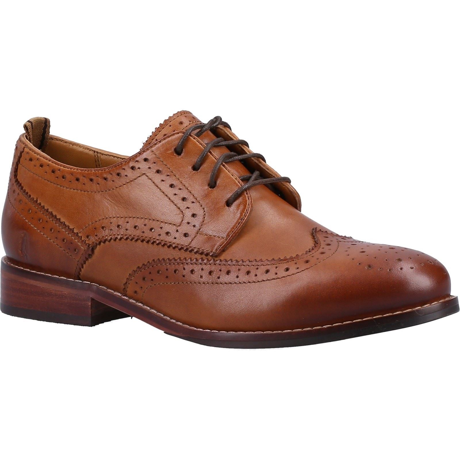 Hush Puppies Natalia Chaussures Richelieu En Cuir Pour Femmes De Couleur Fauve