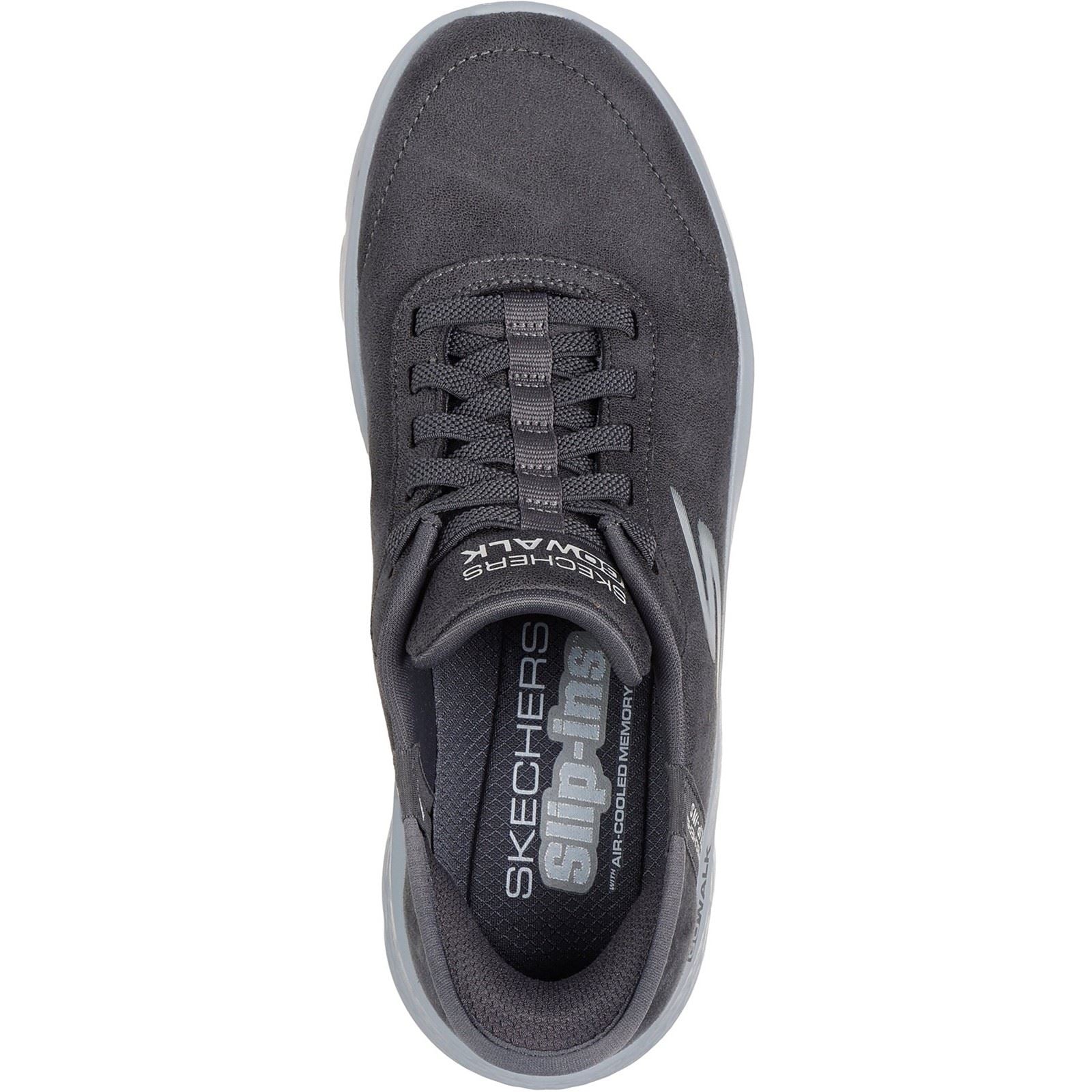 Skechers Go Walk Flex Mali Chaussures De Sport Pour Femmes En Toile Anthracite