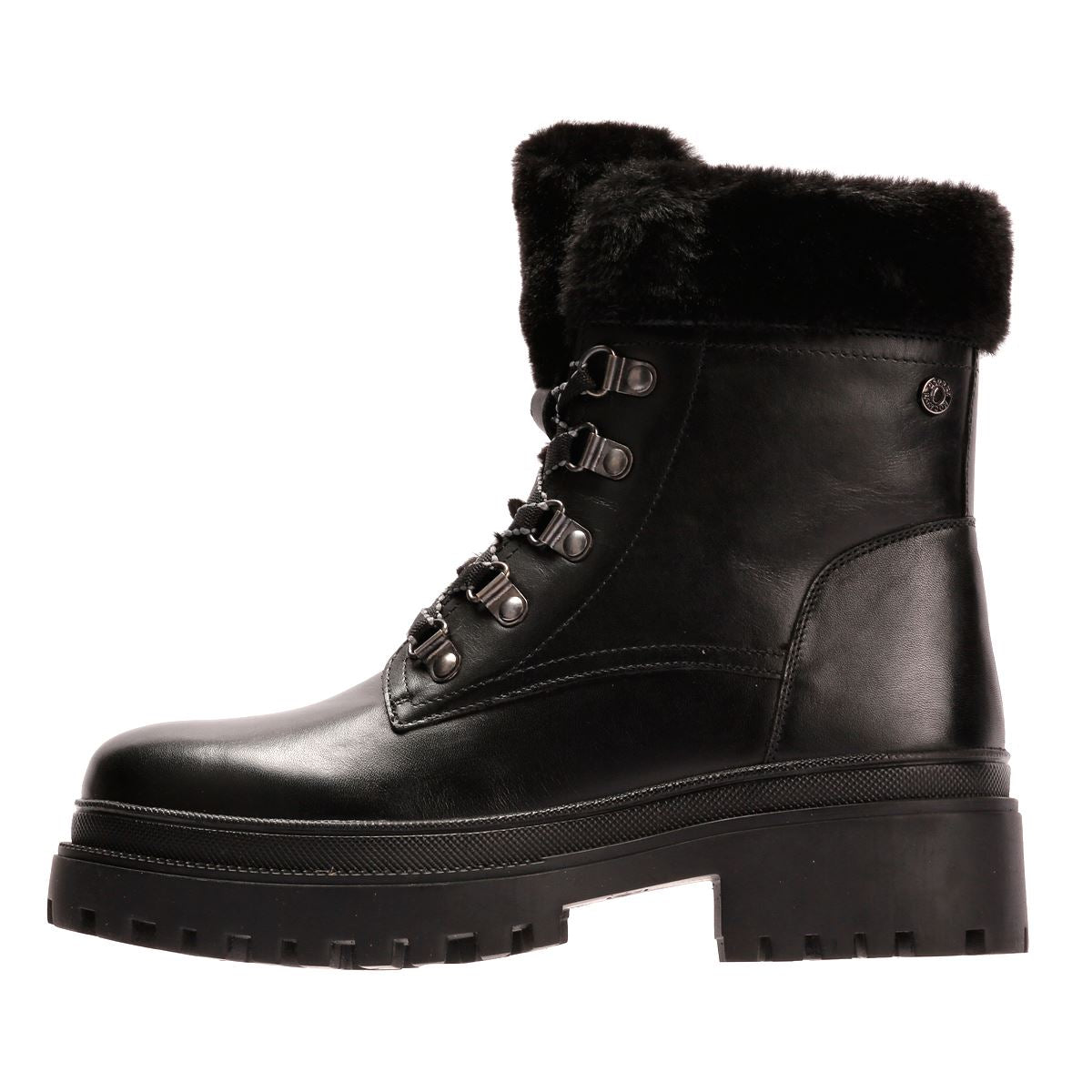 Osprey London The Budapest Bottes Noires En Cuir Pour Femmes