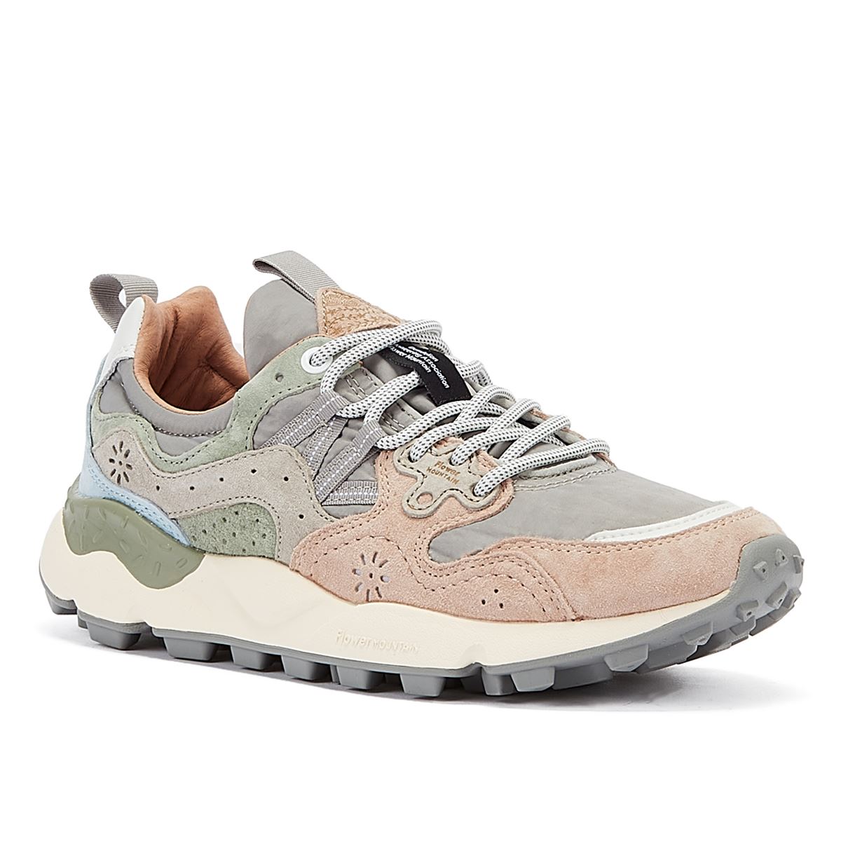 Flower Mountain Yamano 3 Uni Suede Nylon Baskets Roses Pour Femmes