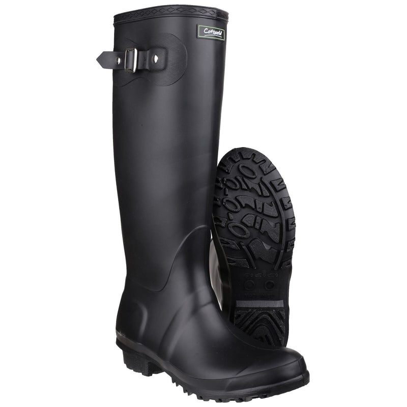 Cotswold Sandringham Bottes En Caoutchouc Noires En Pvc
