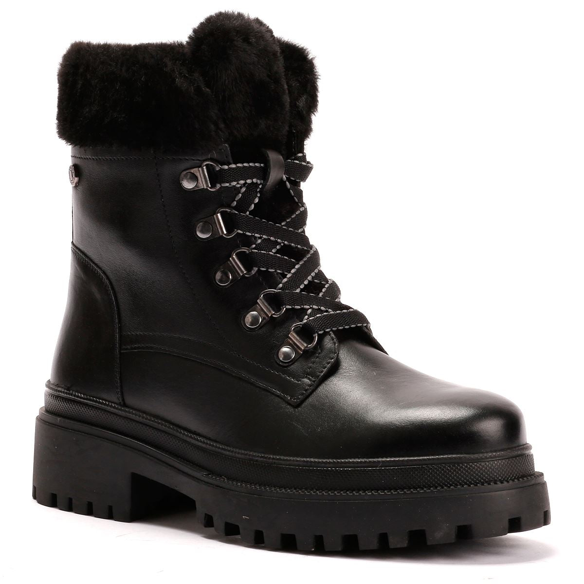 Osprey London The Budapest Bottes Noires En Cuir Pour Femmes