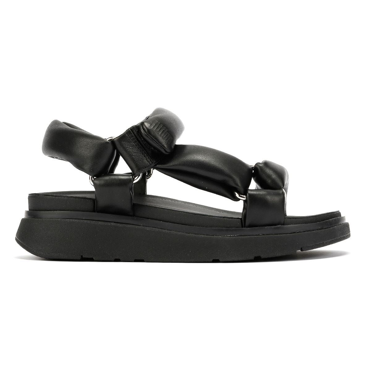 FitFlop Gen-FF Soft Sandales Noires Pour Femmes En Cuir