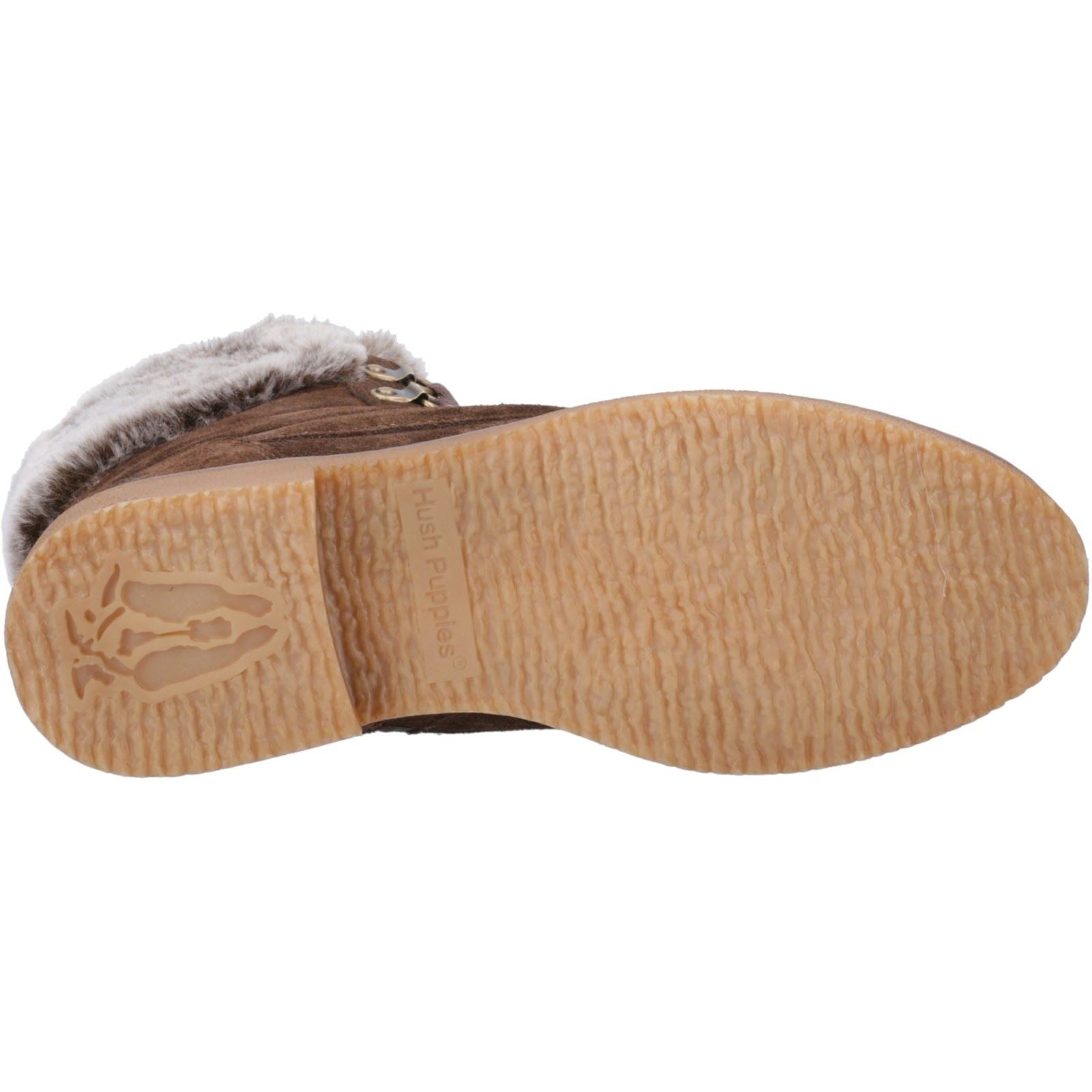 Hush Puppies Florence Bottes En Cuir Pour Femmes Couleur Chocolat