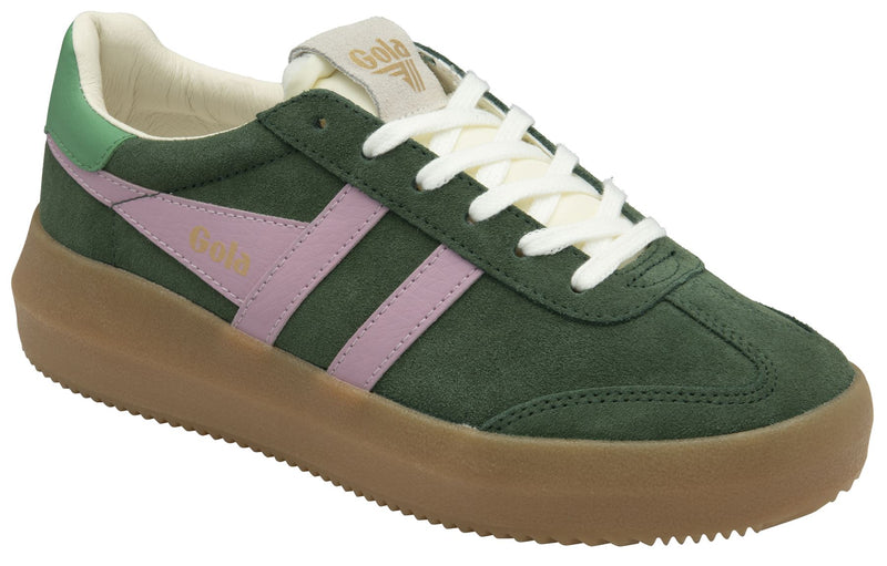 Gola Athena Baskets Vertes Pour Femmes Suede