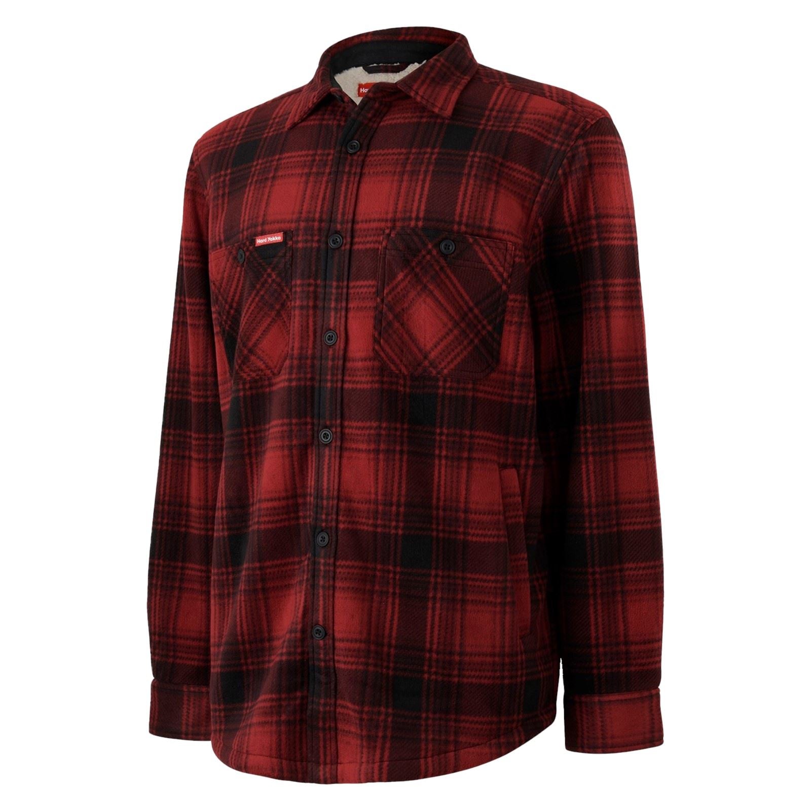 Hard Yakka Sherpa Veste En Polaire Rouge Pour Homme