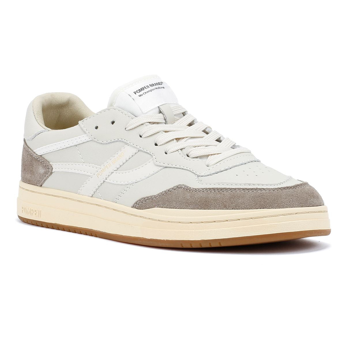 Pompeii Elan Baskets Blanches En Cuir Pour Hommes