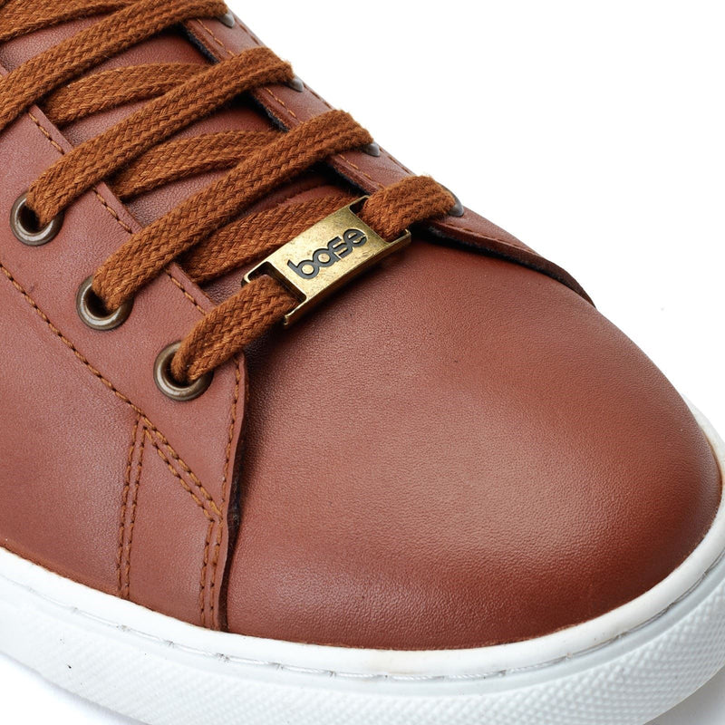 Base London Tucker Baskets Pour Hommes En Cuir Brûlé.