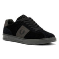 Fred Perry Suede Baskets Pour Hommes En Daim Noir