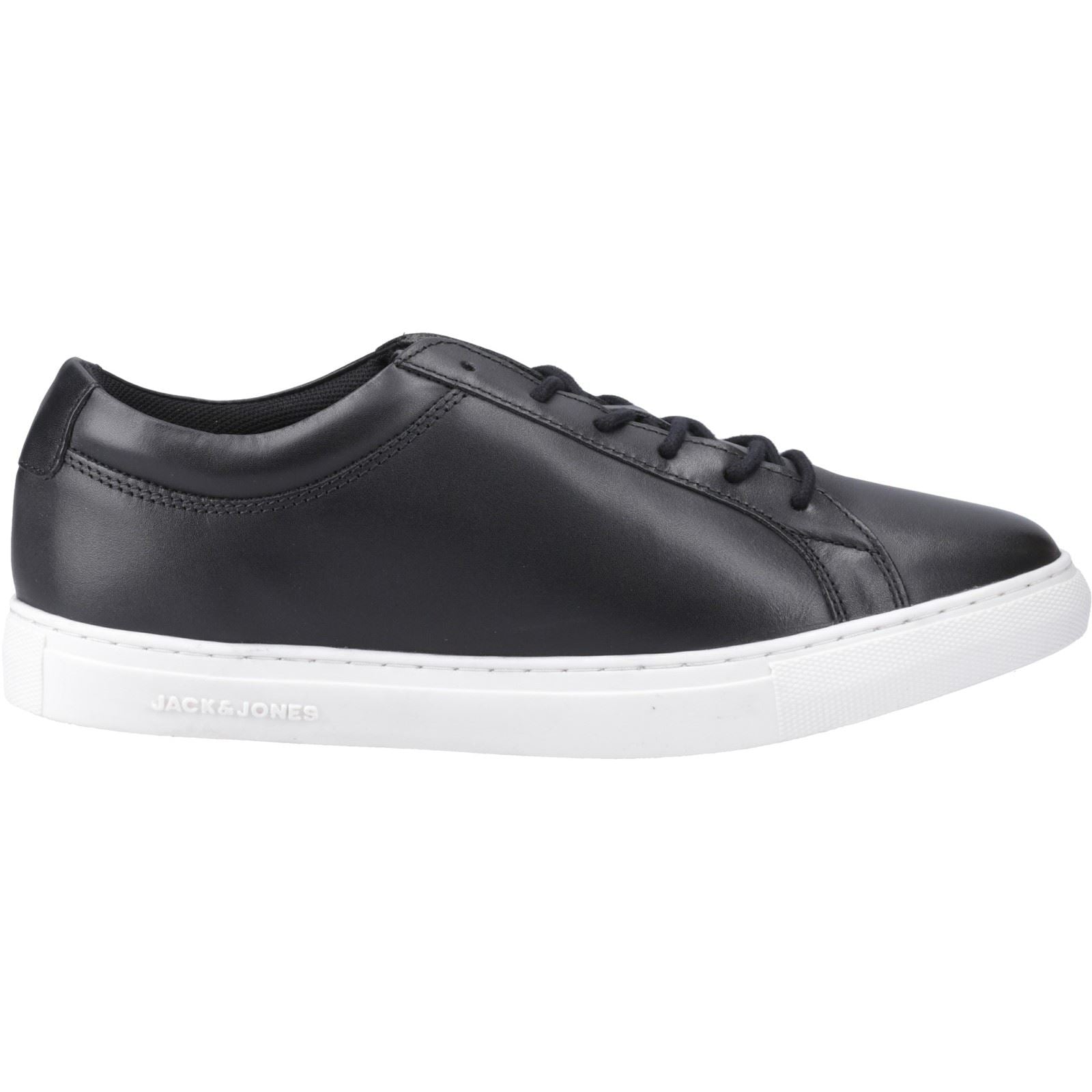 Jack & Jones Galaxy Baskets Anthracite En Cuir Pour Hommes