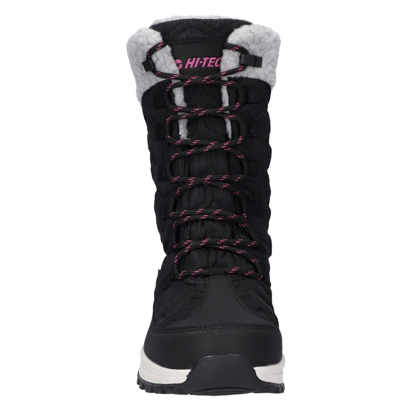 Hi-Tec Sophia Bottines D'hiver Pour Femmes En Nylon Noir Jet/fuchsia Festival