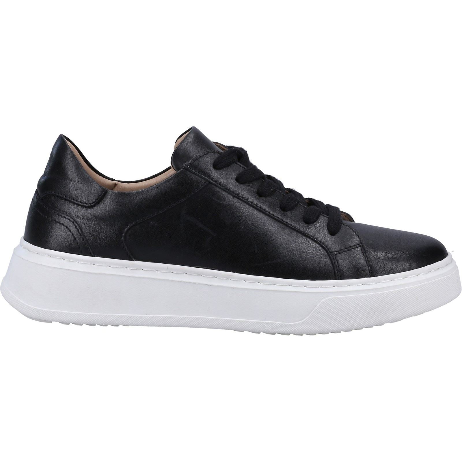 Hush Puppies Camille Baskets Noires Pour Femme En Cuir