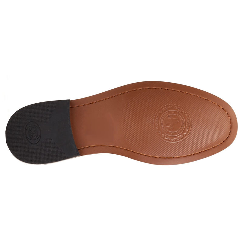 Base London Garfield Chaussures Loafers Homme En Cuir Brûlé Tan