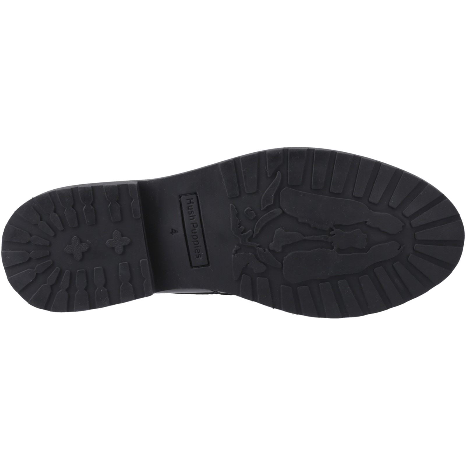 Hush Puppies Verity Kiltie Mocassins Noirs Pour Femmes En Cuir