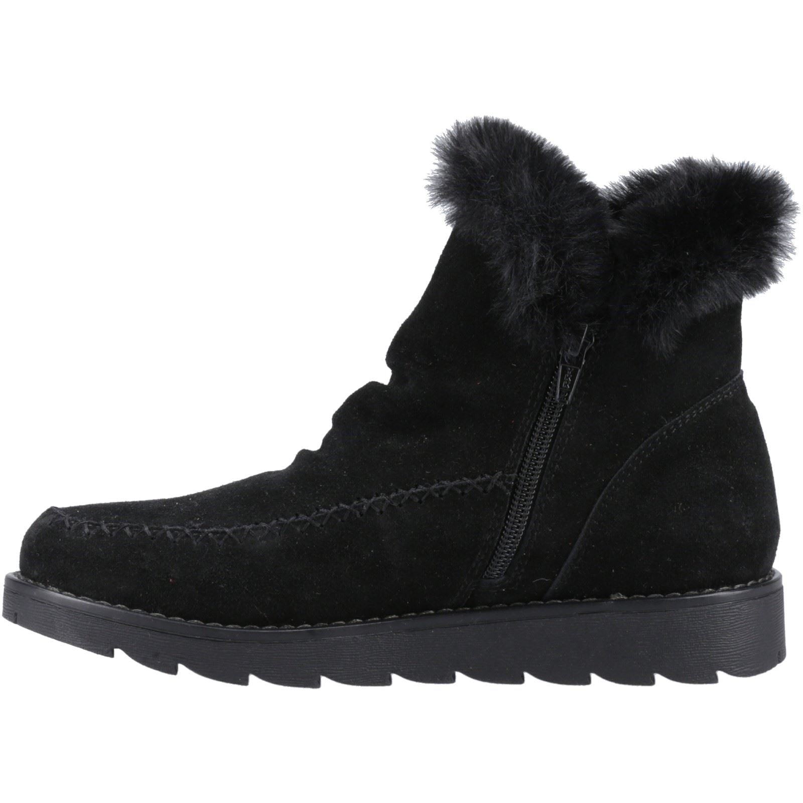 Hush Puppies Moira Bottes Noires Pour Femmes En Suède