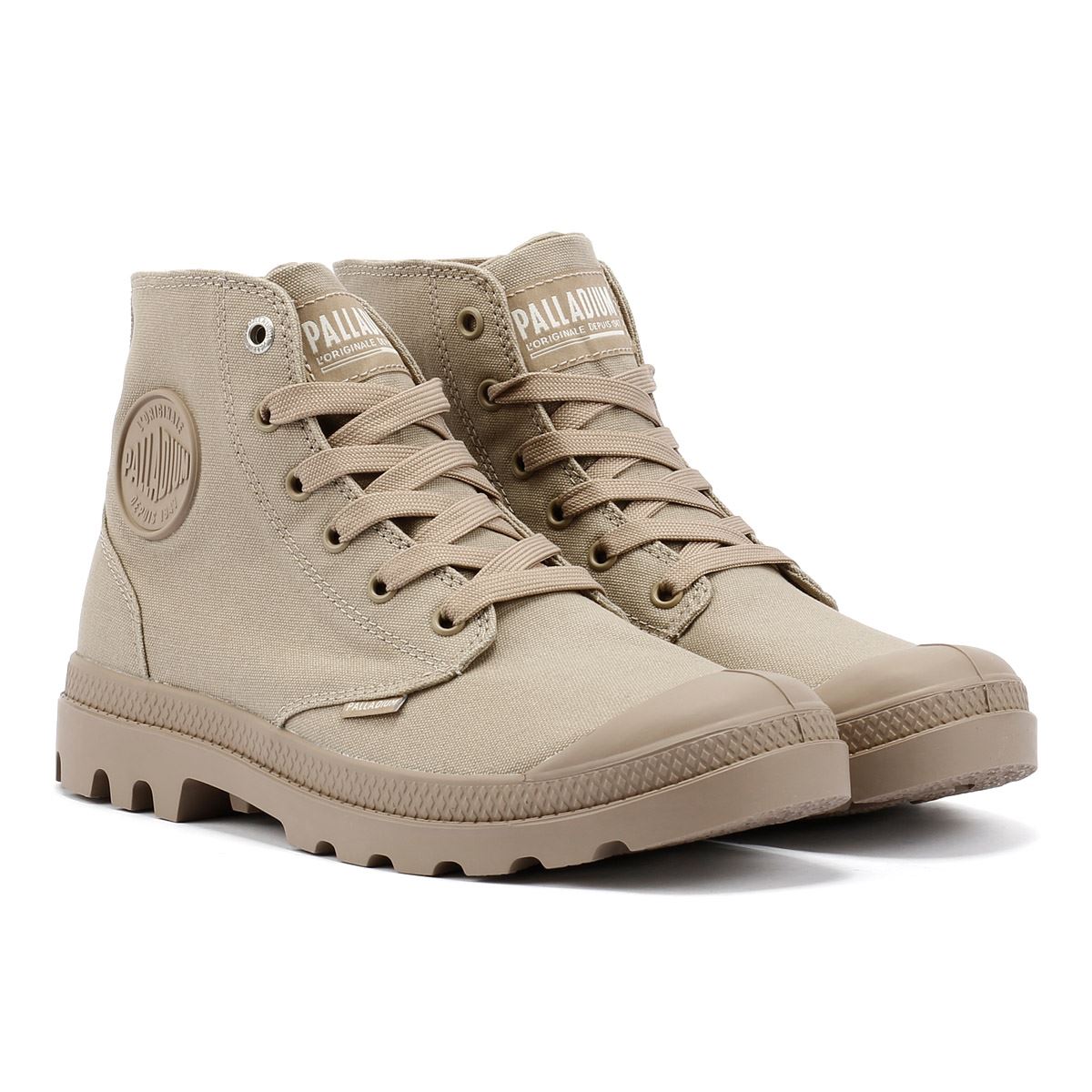 Palladium Pampa Hi Mono Chrome Chaussures En Toile Kaki