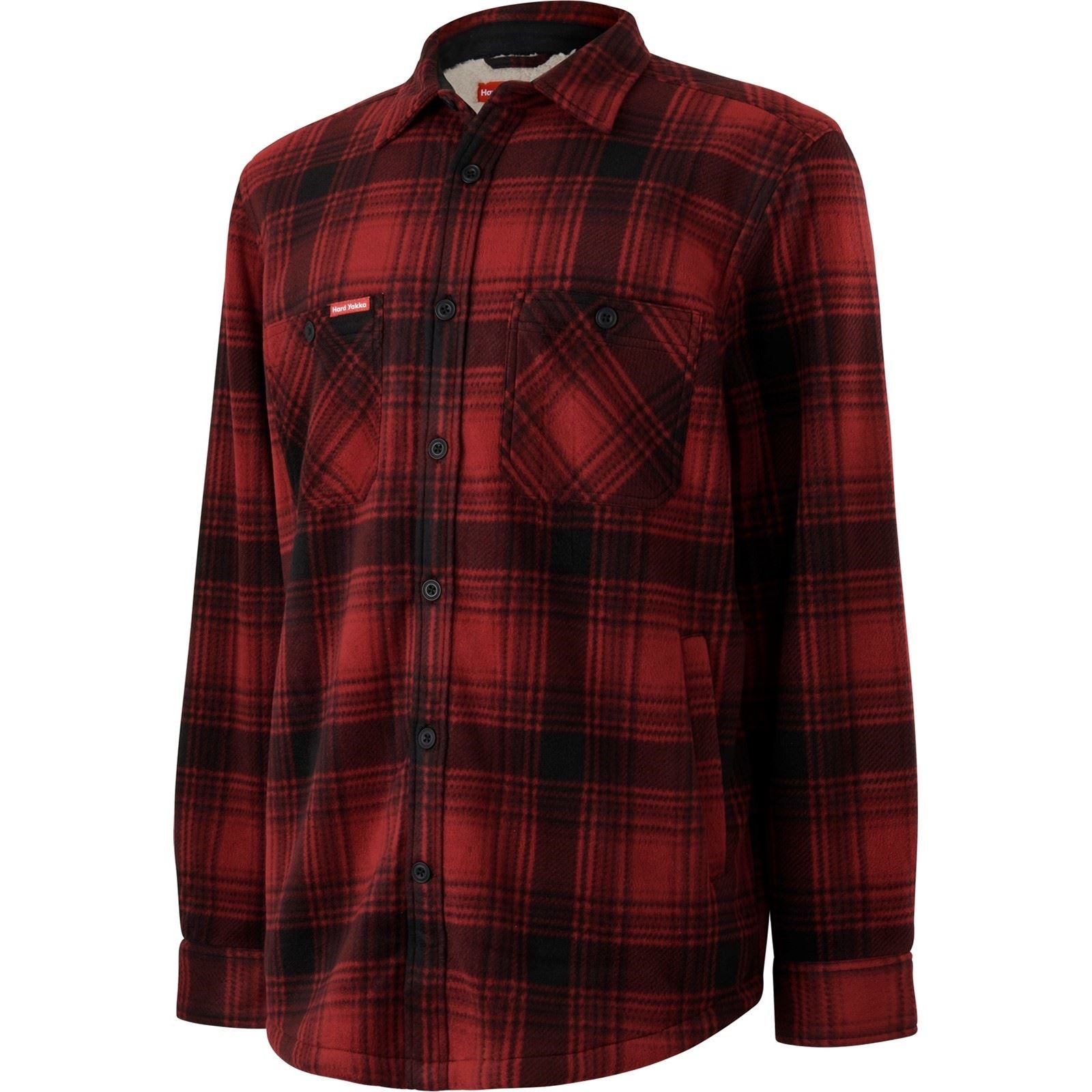 Hard Yakka Sherpa Veste En Polaire Rouge Pour Homme