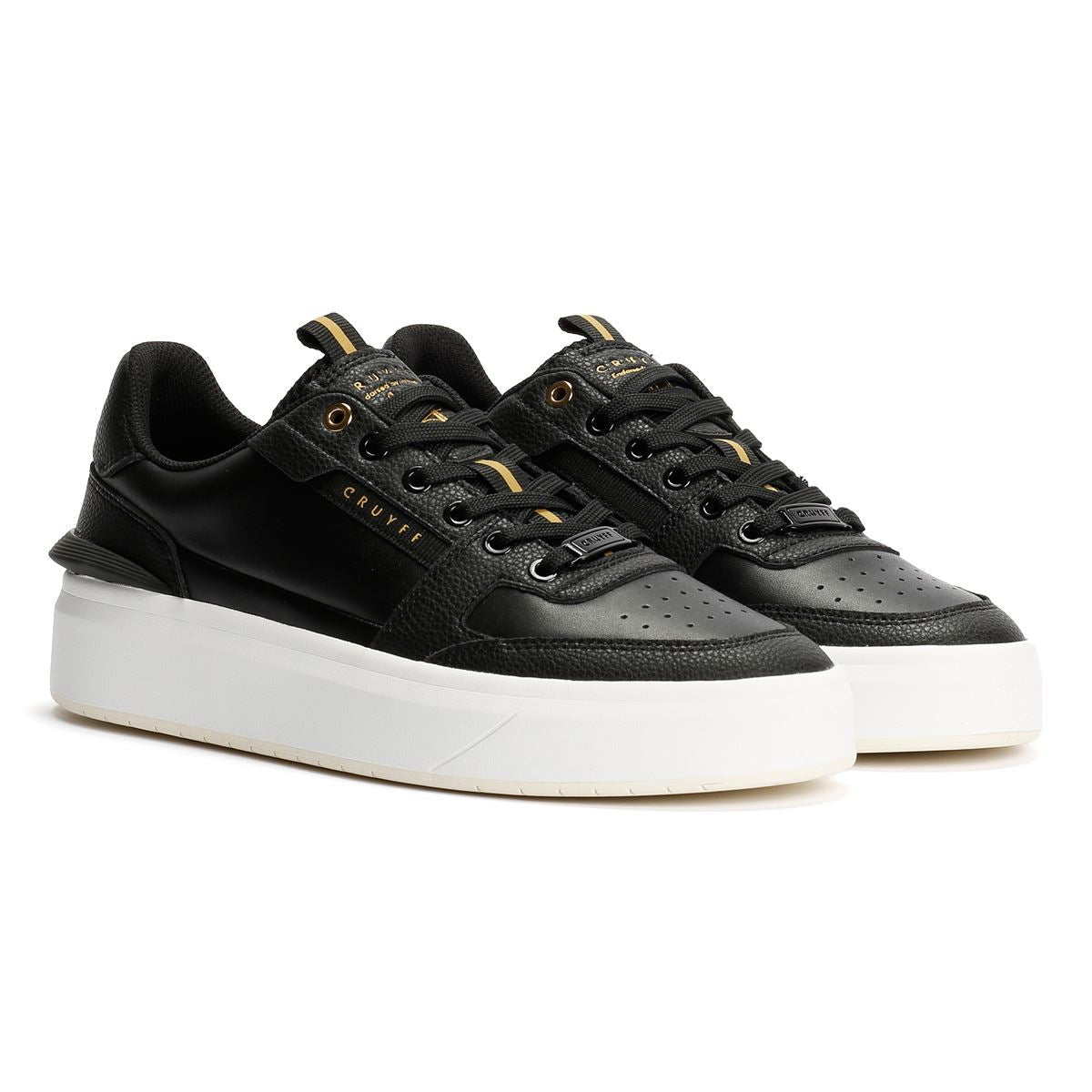 Cruyff Endorsed Tennis Baskets En Cuir Noir Pour Hommes