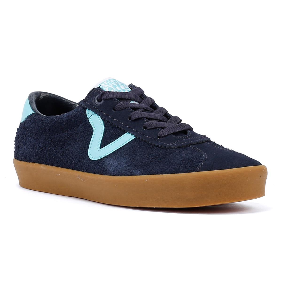 Vans Sport Low Baskets En Daim Bleu/Gomme Pour Femmes