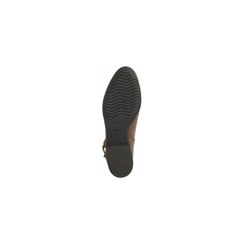 Geox Felicity Bottes En Cuir De Vachette Nappa Pour Femmes, Marron