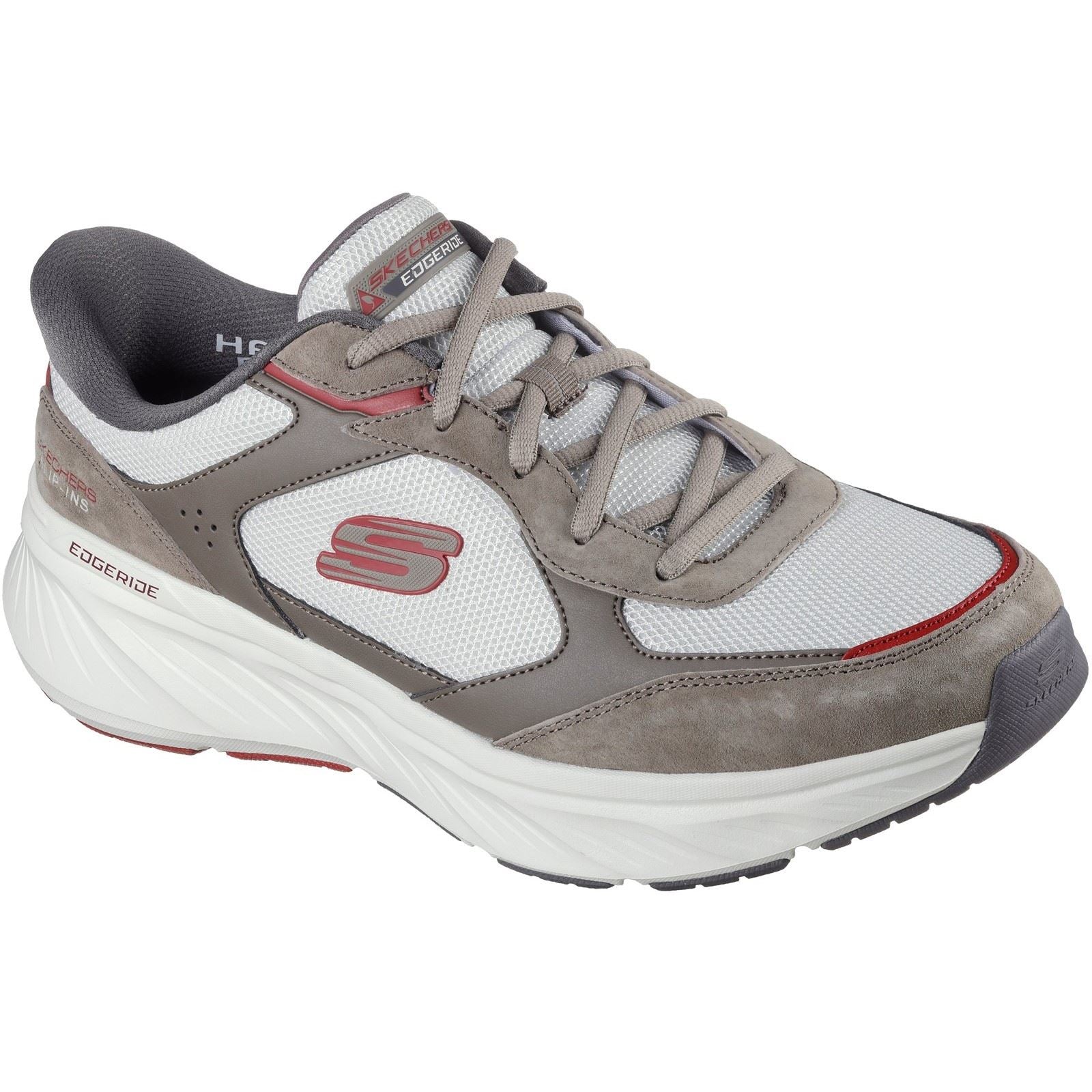 Skechers Edgeride Erlon Chaussures De Sport En Cuir Pour Hommes, Marron/multicolores
