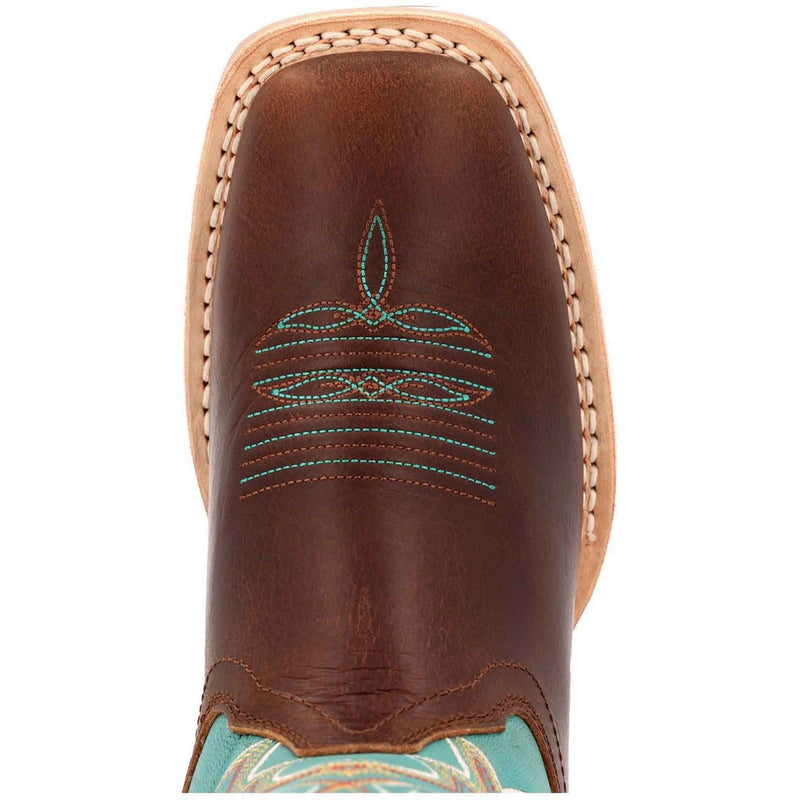 Durango Lady Rebel Pro Bottes En Cuir Pour Femmes Bay Marron/bleu Arctique