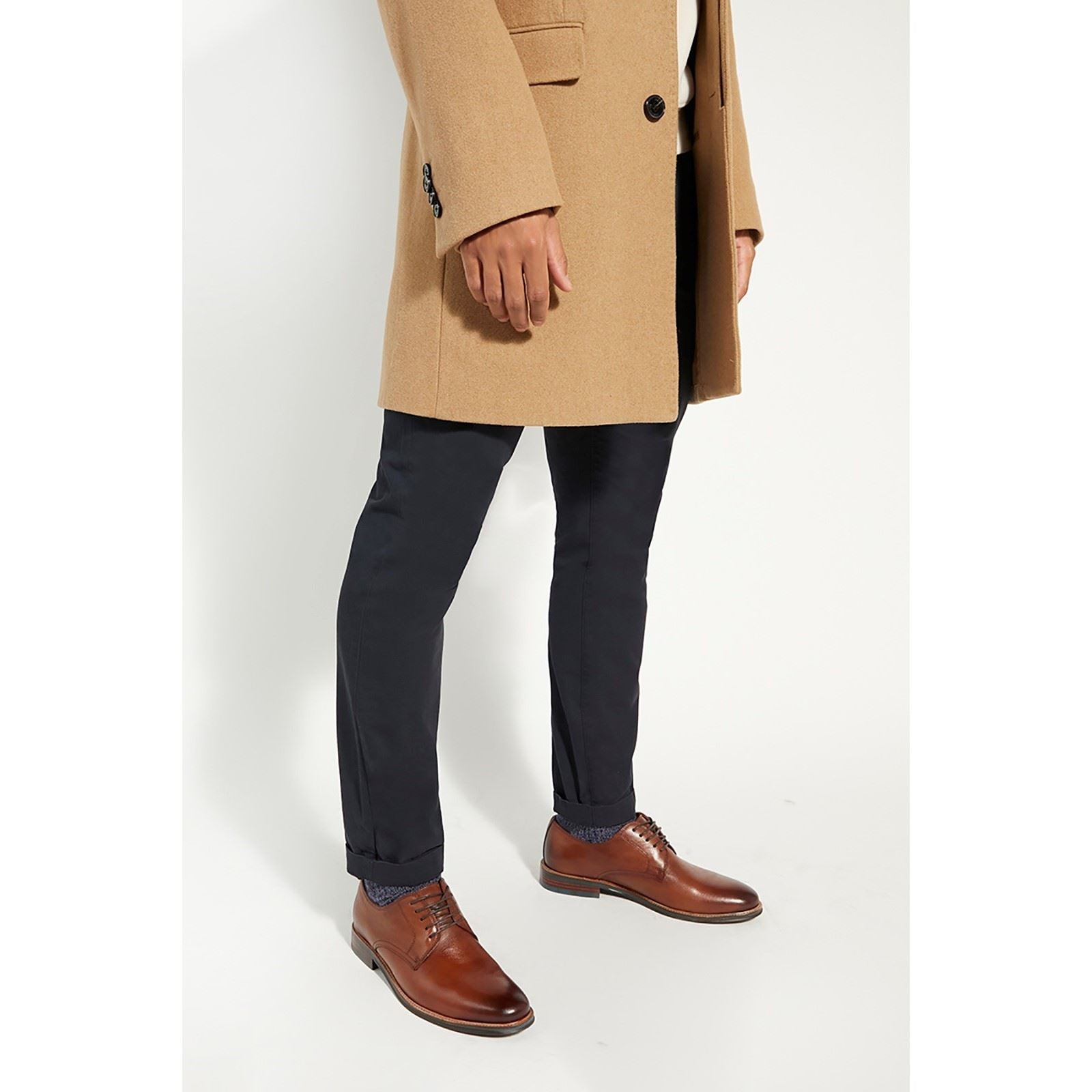 Dune Stanley Chaussures À Lacets En Cuir Pour Homme Couleur Fauve
