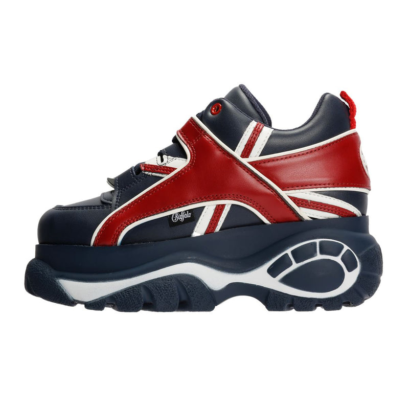 Buffalo 1339-14 Chaussures De Sport En Cuir Bleu Pour Femmes