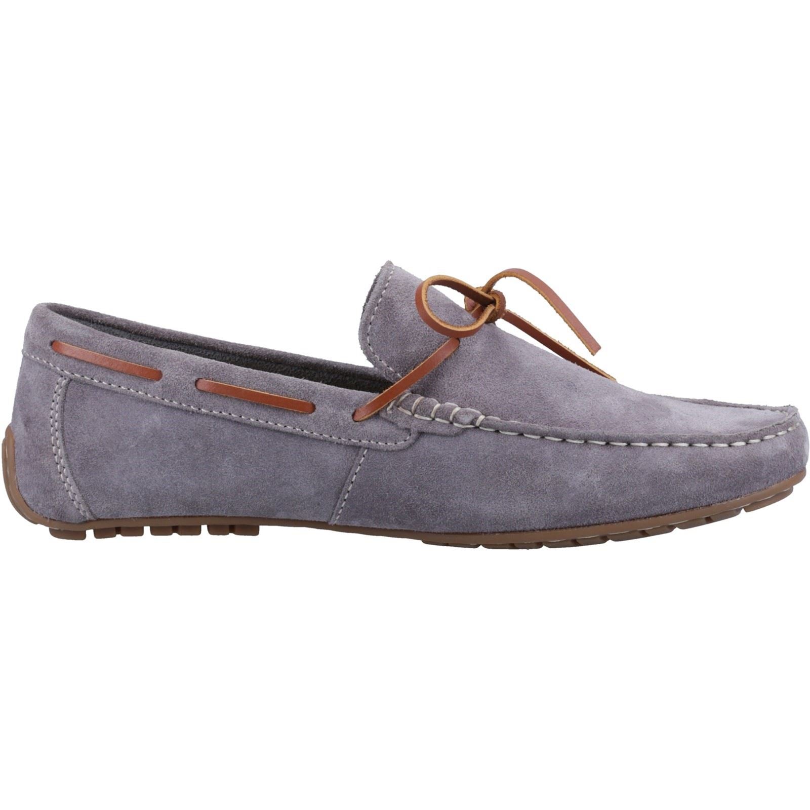 Hush Puppies Reuben Chaussures Bateau Grises En Daim Pour Hommes