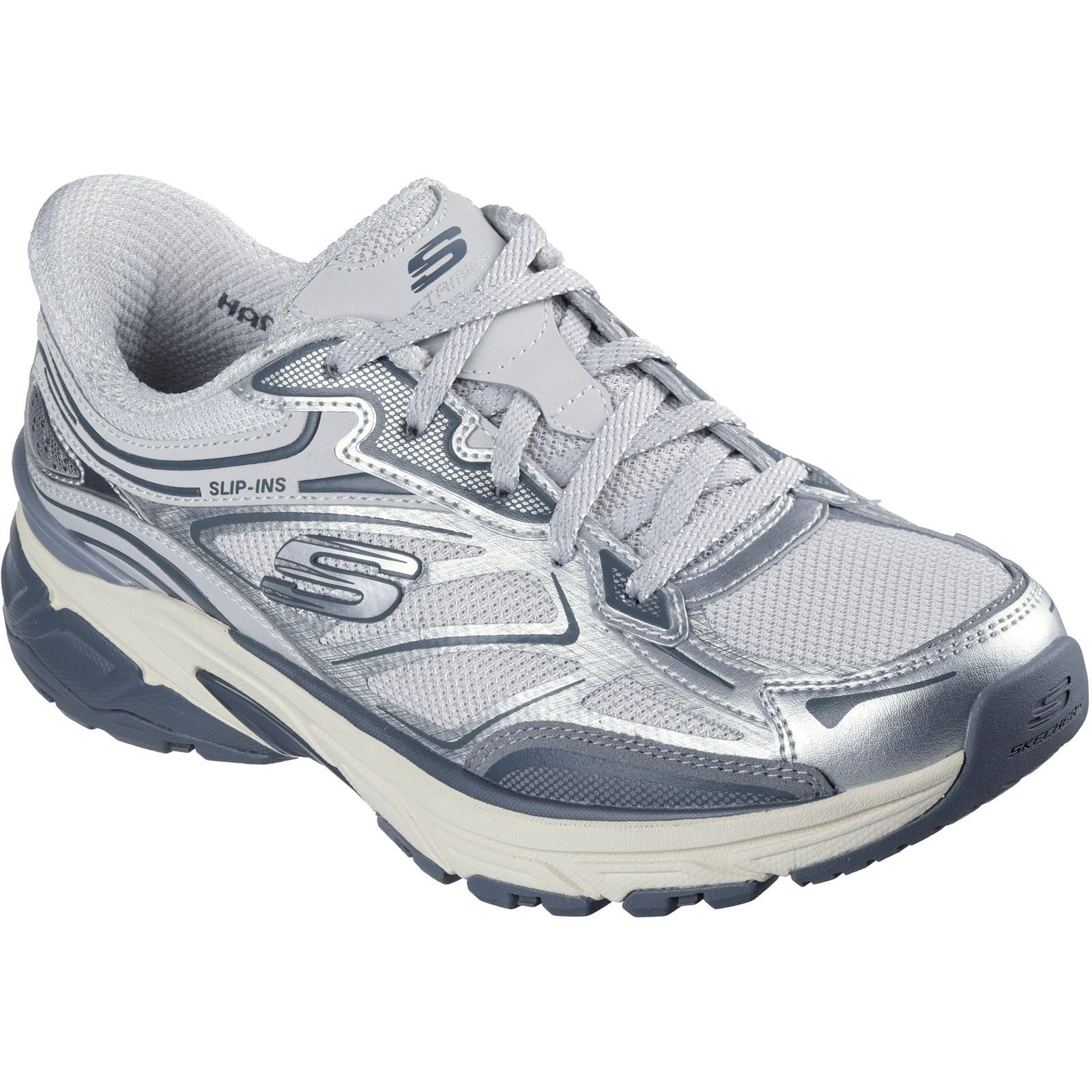 Skechers Stamina Sport Chaussures De Sport En Argent Pour Femmes