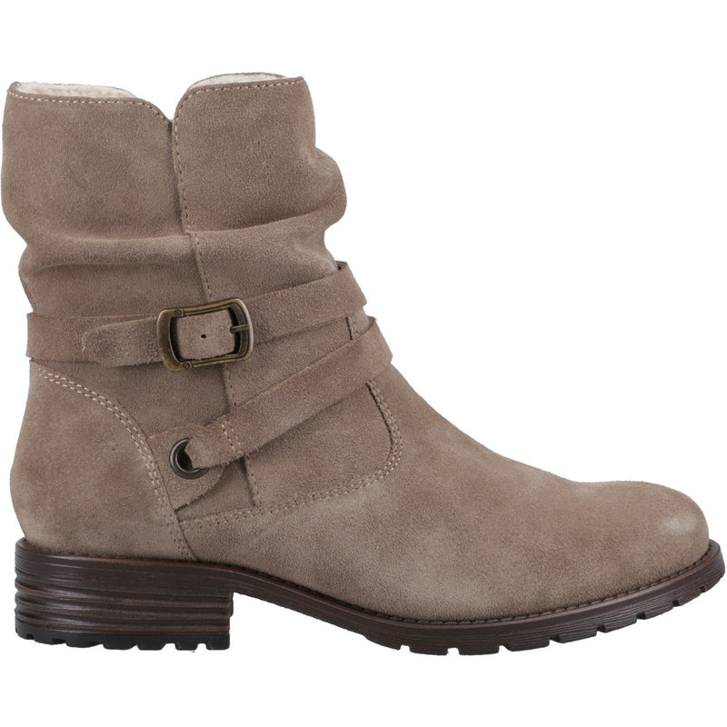 Hush Puppies Piper Bottes En Cuir Taupe Pour Femmes