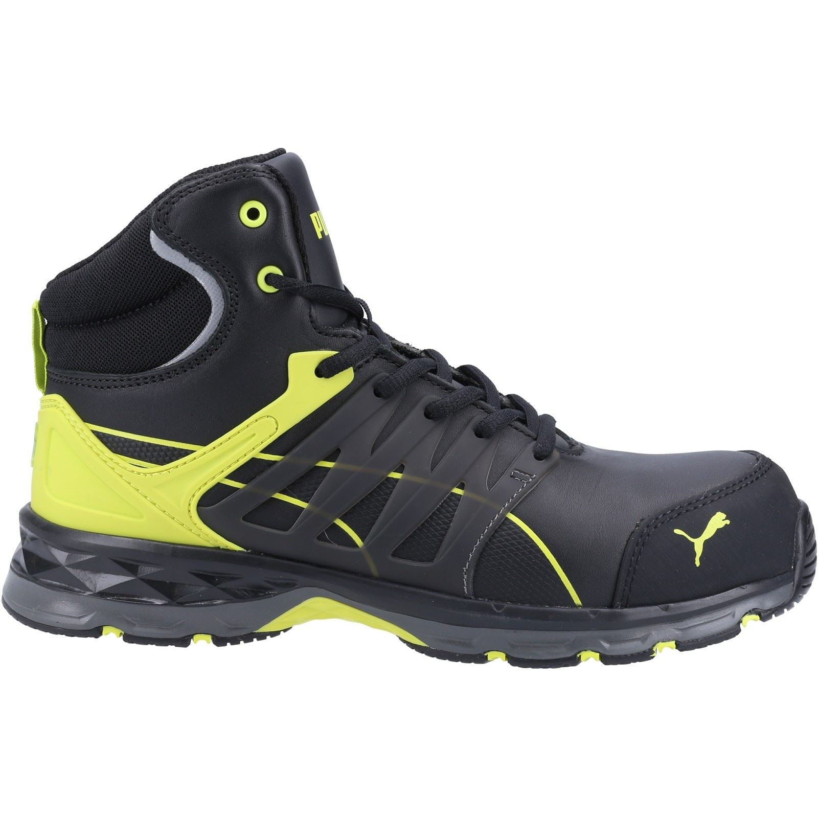Puma Safety  Bottes De Sécurité En Cuir Jaune Velocity 2.0 Mid S3
