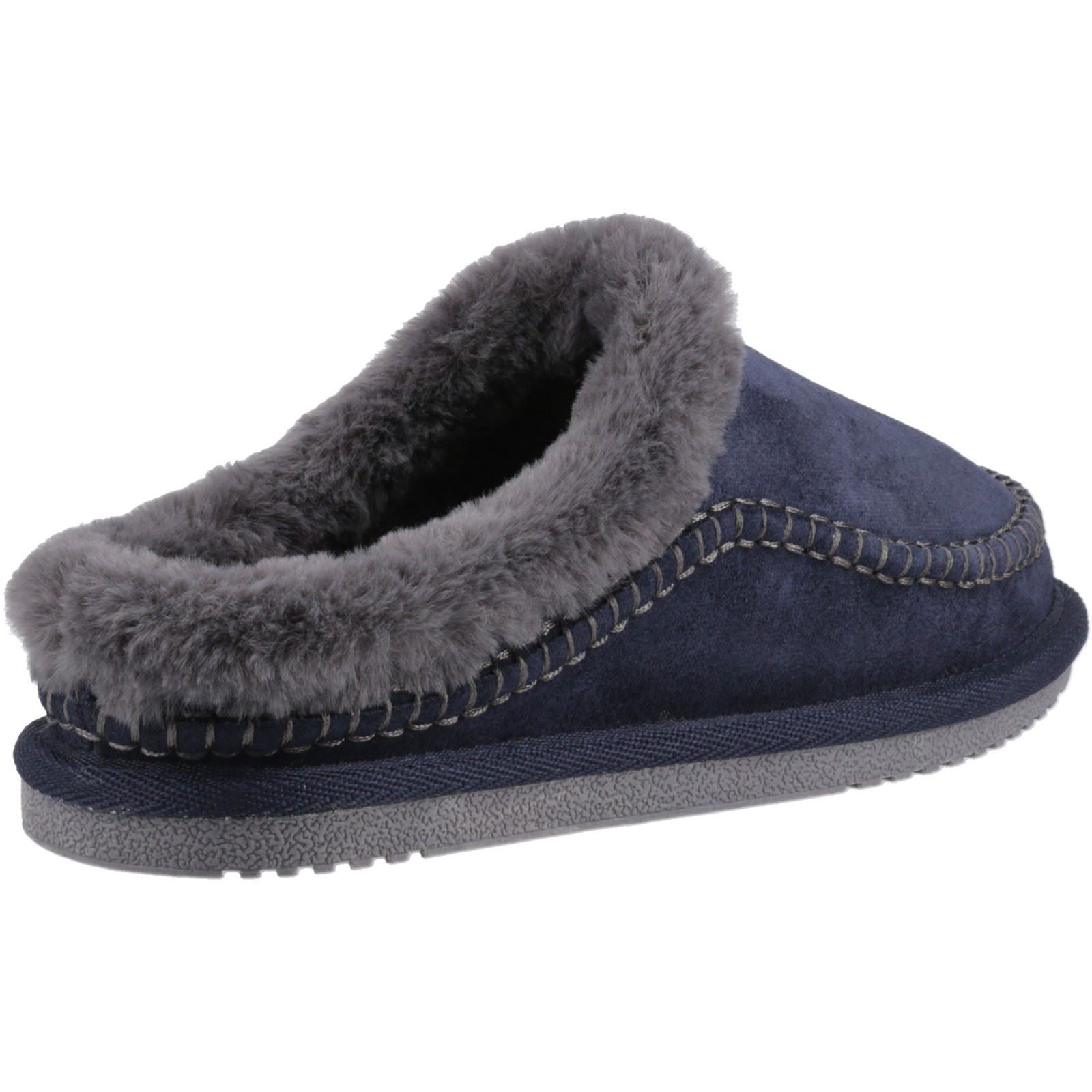 Hush Puppies Anika Chaussons Pour Femme En Suède Marine