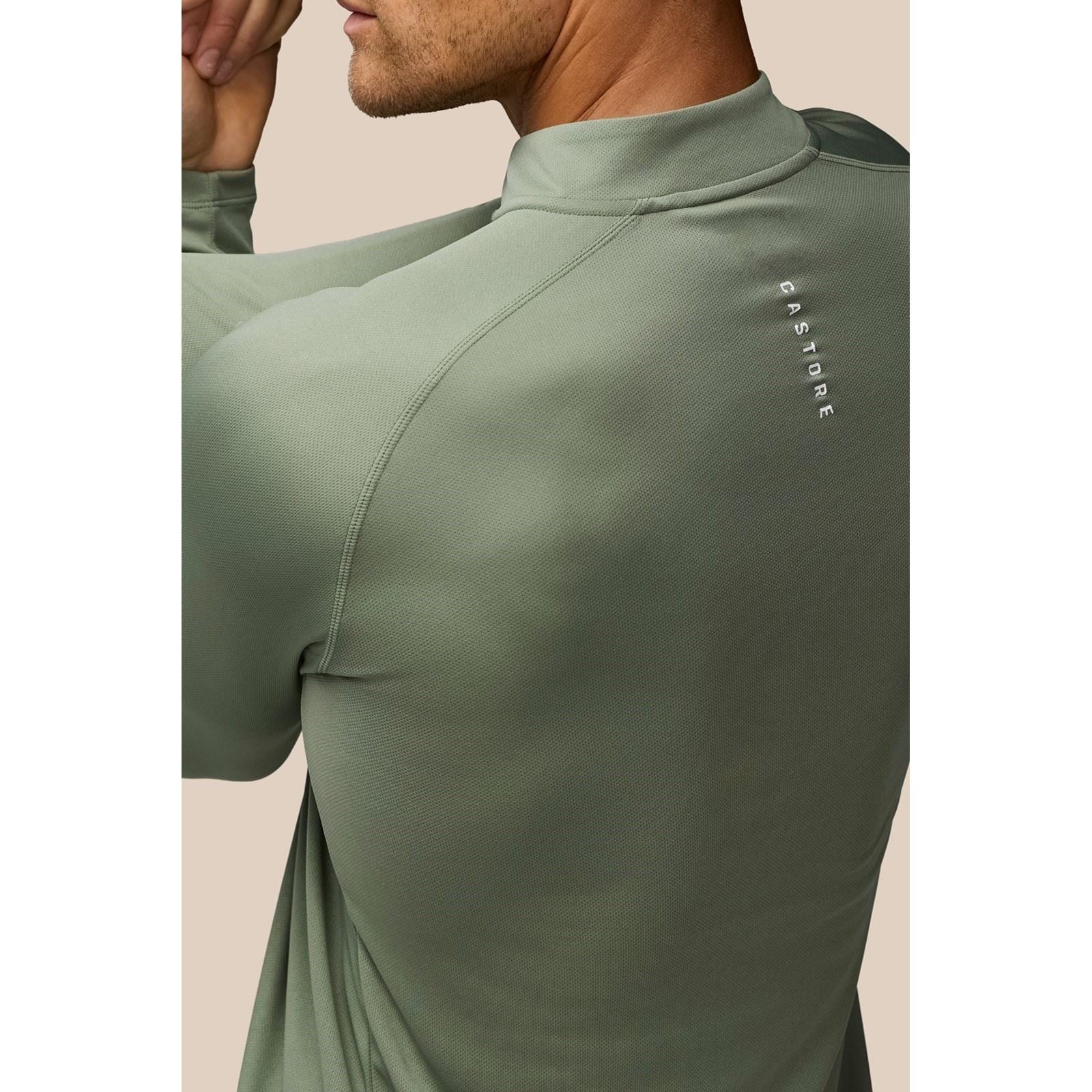 Castore Adapt Training 1/4 Zip Top T-Shirts De Sport Pour Hommes En Polyester Bleu