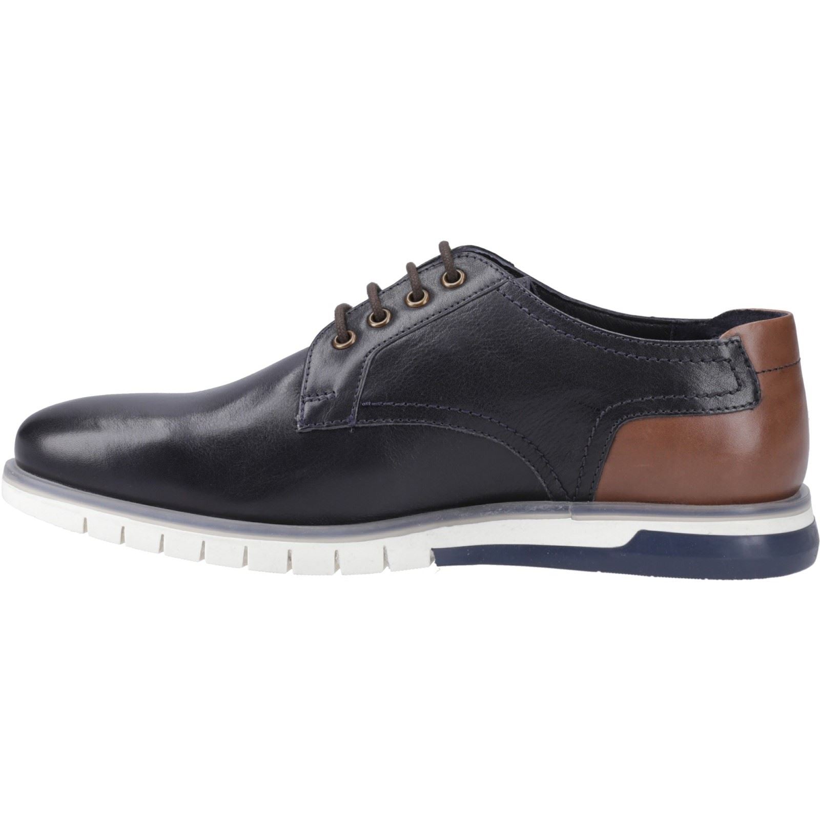 Pod Cillian Chaussures À Lacets En Cuir Pour Hommes, Bleu Marine